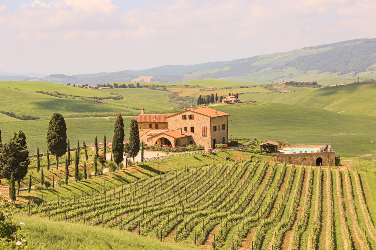 Agriturismo Hotel La Storia Toskana Doppelzimmer mit Terrasse und Pool