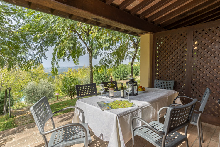 Ferienwohnung Brunelleschi Residence San Lorenzo Toskana Weingut, Pool, Frühstück, Terrasse