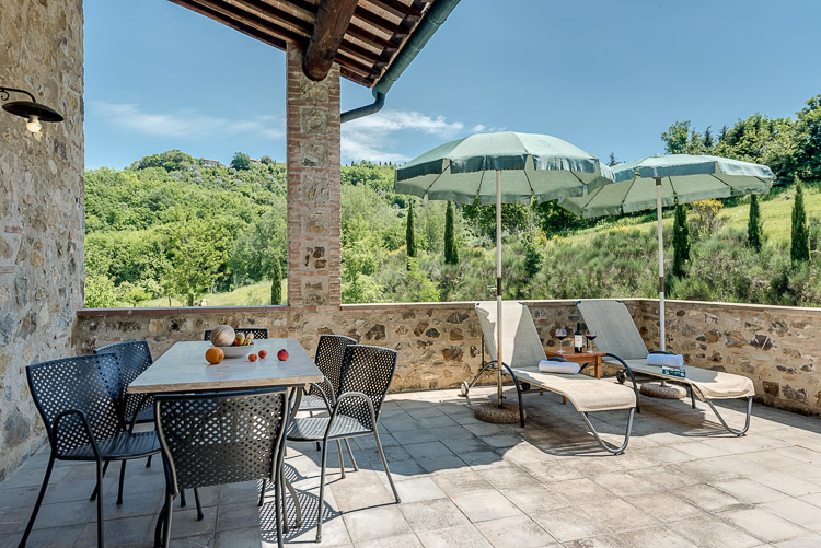 Ferienwohnung Trilo Ginestra Nr. 4 La Fontana Toskana San Gimignano Pool, Indoor Pool Balkon 1