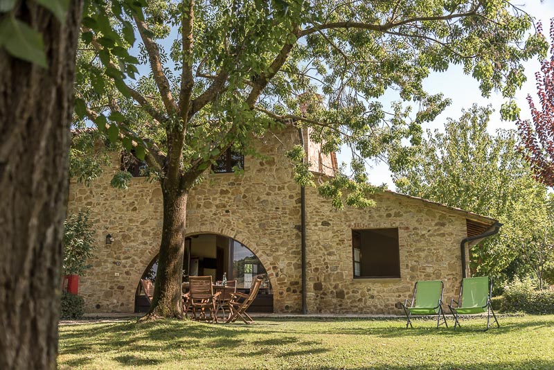 Ferienwohnung Cortona La Campagna Landgut mit Pool in der Toskana Garten 2