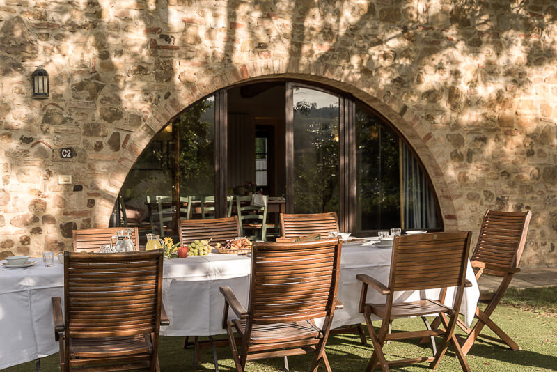 Ferienwohnung Montalcino La Campagna mit Pool Toskana Agriturismo Terrasse