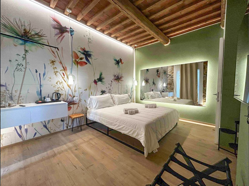 Toskana Hotel Relais di Cornia in Meeresnähe Suite Armonia Doppelbett