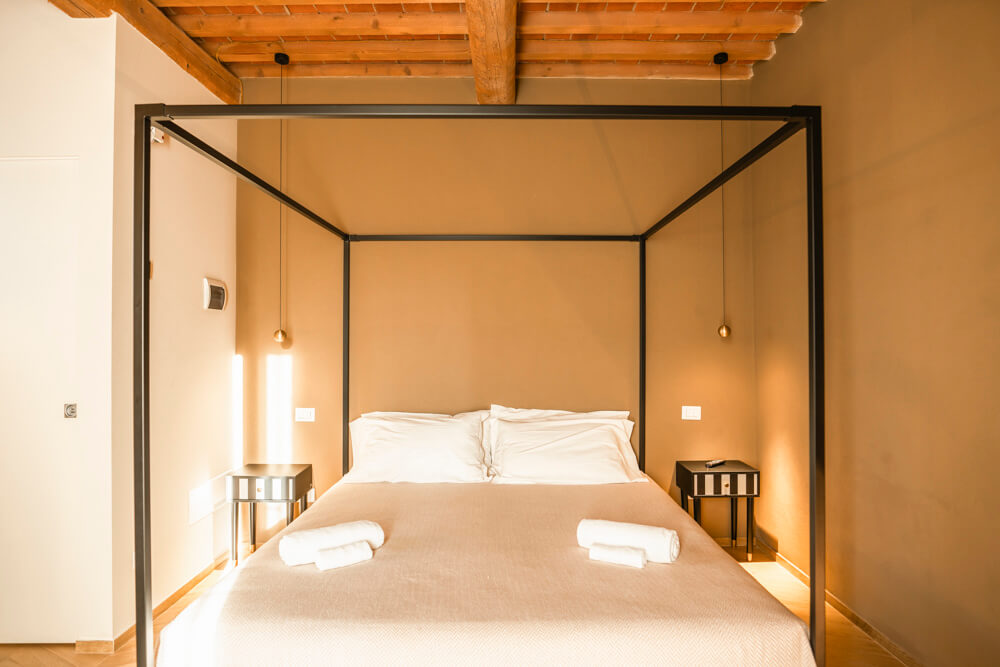 Toskana Hotel Relais di Cornia in Meeresnähe Suite Preziosa schlafen