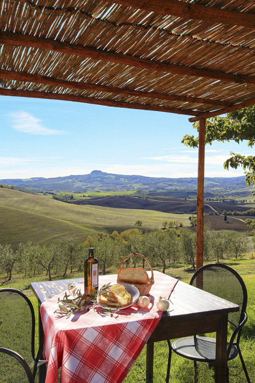 Ferienwohnung Olivo Toskana Agriturismo Caccia Amici mit Pool, Frühstück