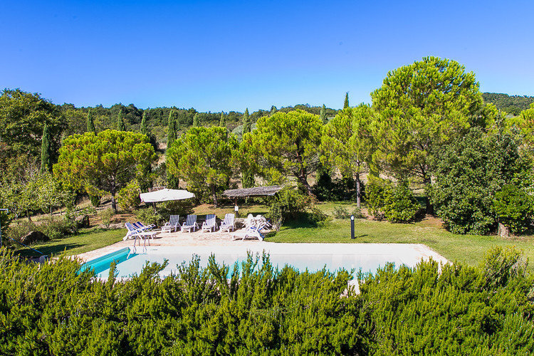 Ferienwohnung Corbezzolo im Toskana Agriturismo Casa Murlo mit Panorama-Pool