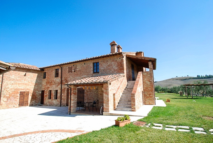 Ferienwohnung Arrotino Toskana Agriturismo Borgo Bacco mit  Pool bei Siena Eingang